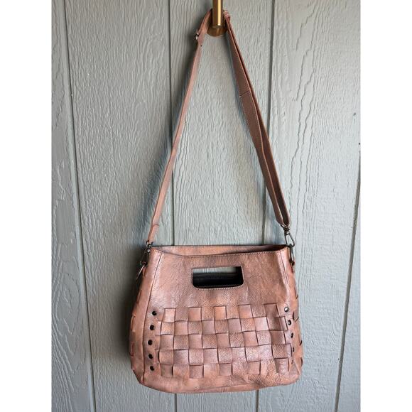 BedStu Orchid Bag, Woven Leather Crossbody / Shoulder Bag – Distressed Bronze - Picture 4 of 9